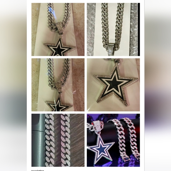 Gorgeous Dallas Cowboys football team iced out style 20".  Other teams … - Picture 7 of 8